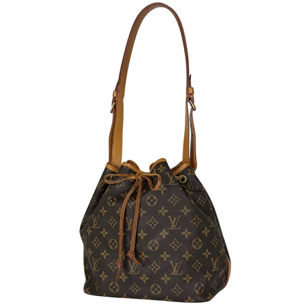 Louis Vuitton Shoulder Bag Hobo Drawstring Monogram Brown